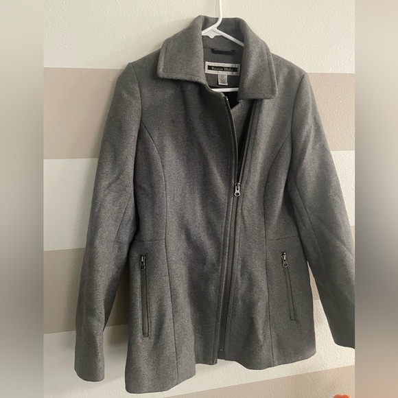 Kristen Blake Women's Gray Pea Coat - Picture 7 of 11